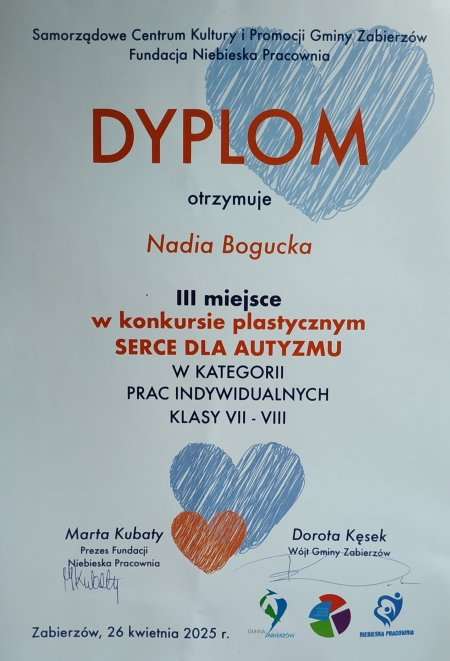Konkurs plastyczny - ''Serce dla autyzmu''