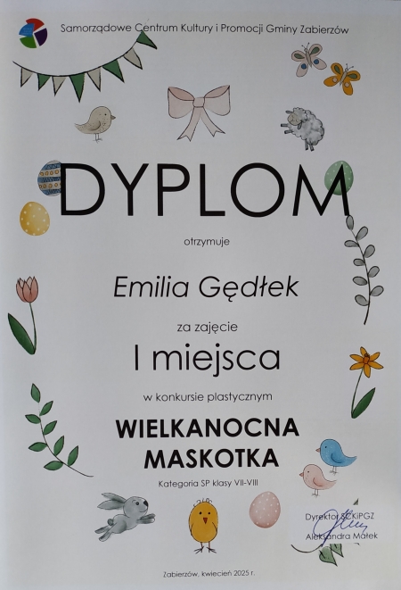 Konkurs plastyczny ''Maskotka Wielkanocna''